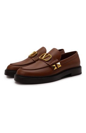 Мужские кожаные лоферы stud sign VALENTINO коричневого цвета по цене 95700 руб., арт. XY2S0F09/ELI | Фото 1 Мужские кожаные лоферы stud sign VALENTINO коричневого цвета, арт. XY2S0F09/ELI | Фото 1 (Материал внешний: Кожа; Материал внутренний: Натуральная кожа; Стили: Кэжуэл; Длина стельки: 25,6, 26,3, 26,6, 27,0, 27,3, 27,6, 28,0, 28,3, 29,0)