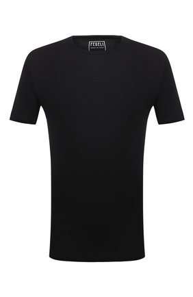 Мужская хлопковая футболка FEDELI черного цвета, арт. 5UEF0113 | Фото 1 (Длина (для топов): Стандартные; Рукава: Короткие; Материал внешний: Хлопок; Принт: Без принта; Стили: Кэжуэл; Региональные ограничения белый список (Axapta Mercury): RU)