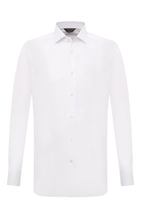 Мужская хлопковая сорочка ZEGNA COUTURE белого цвета по цене 67650 руб., арт. 302024/9NS0LB | Фото 1 Мужская хлопковая сорочка ZEGNA COUTURE белого цвета, арт. 302024/9NS0LB | Фото 1 (Материал внешний: Хлопок; Рукава: Длинные; Длина (для топов): Стандартные; Принт: Однотонные; Случай: Формальный; Рубашки М: Regular Fit; Манжеты: На пуговицах; Стили: Классический)