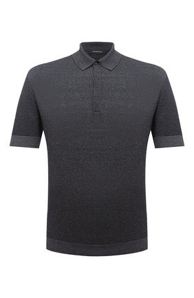 Мужское поло из хлопка и льна ERMENEGILDO ZEGNA темно-синего цвета по цене 59950 руб., арт. UZ314/753 | Фото 1 Мужское поло из хлопка и льна ERMENEGILDO ZEGNA темно-синего цвета, арт. UZ314/753 | Фото 1 (Материал внешний: Хлопок, Лен; Длина (для топов): Стандартные; Рукава: Короткие; Стили: Кэжуэл)