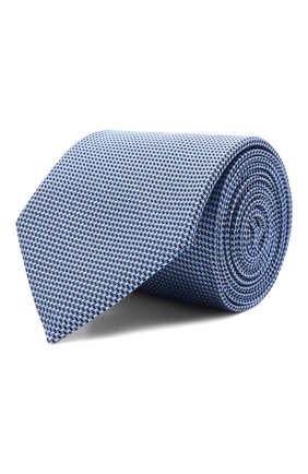 Мужской шелковый галстук ERMENEGILDO ZEGNA голубого цвета, арт. Z3D00T/1UM | Фото 1 (Принт: С принтом; Материал: Текстиль, Шелк)