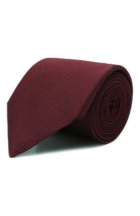 Мужской шелковый галстук ERMENEGILDO ZEGNA бордового цвета, арт. Z3D00T/1UM | Фото 1 (Материал: Шелк, Текстиль; Принт: С принтом)