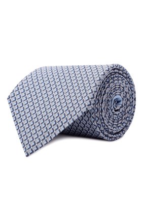 Мужской шелковый галстук ERMENEGILDO ZEGNA голубого цвета, арт. Z3D40T/100 | Фото 1 (Материал: Текстиль, Шелк; Принт: С принтом)