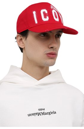Мужской хлопковая бейсболка DSQUARED2 красного цвета по цене 19950 руб., арт. BCM0533 05C00001 | Фото 2 Мужской хлопковая бейсболка DSQUARED2 красного цвета, арт. BCM0533 05C00001 | Фото 2 (Материал: Хлопок, Текстиль)