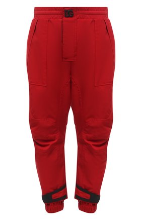 Мужские джоггеры DOLCE & GABBANA красного цвета, арт. GWWRAZ/G7BPM | Фото 1 (Материал подклада: Синтетический материал; Материал внешний: Синтетический материал; Длина (брюки, джинсы): Укороченные; Силуэт М (брюки): Джоггеры; Стили: Гранж)