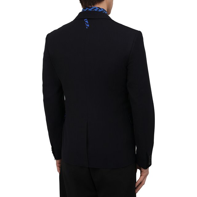 Пиджак из вискозы и шерсти Versace 1004074/1A02969 Фото 4