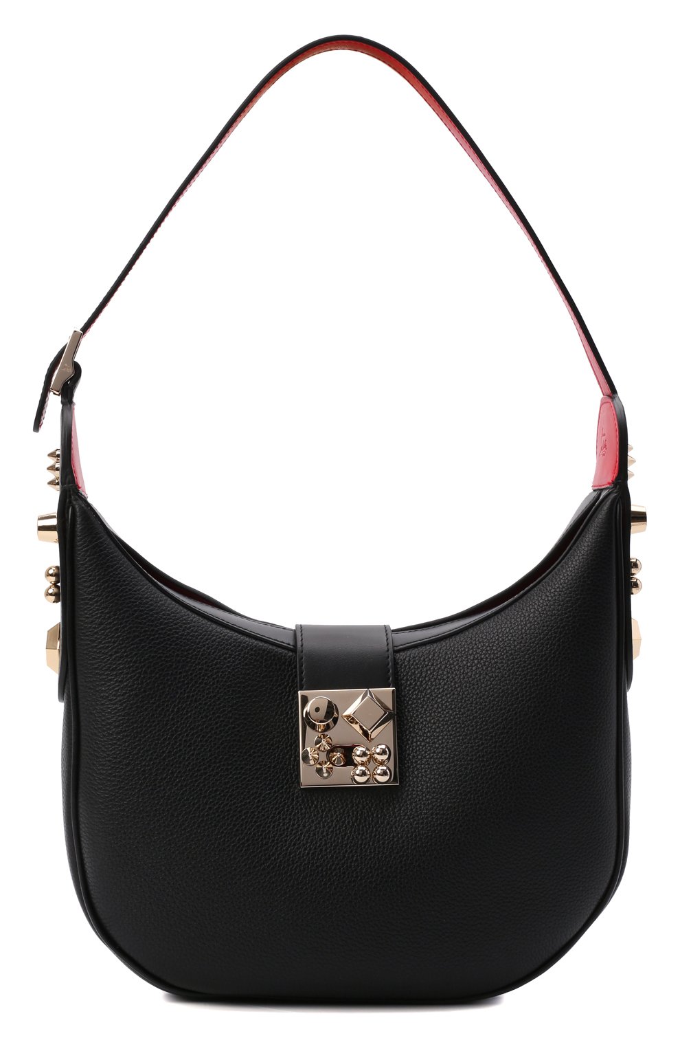 Женская сумка carasky small CHRISTIAN LOUBOUTIN черного цвета, арт. 1225185/CARASKY SMALL | Фото 1 (Сумки-технические: Сумки top-handle; Материал: Натуральная кожа; Размер: small)