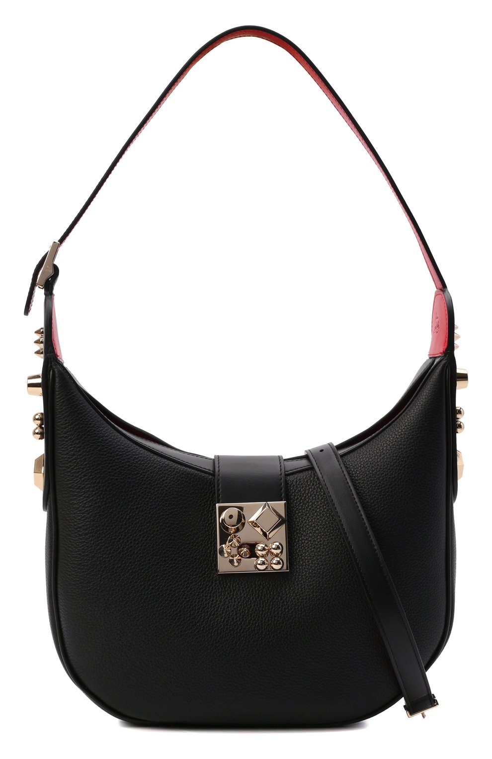 Женская сумка carasky small CHRISTIAN LOUBOUTIN черного цвета, арт. 1225185/CARASKY SMALL | Фото 7 (Сумки-технические: Сумки top-handle; Материал: Натуральная кожа; Размер: small)