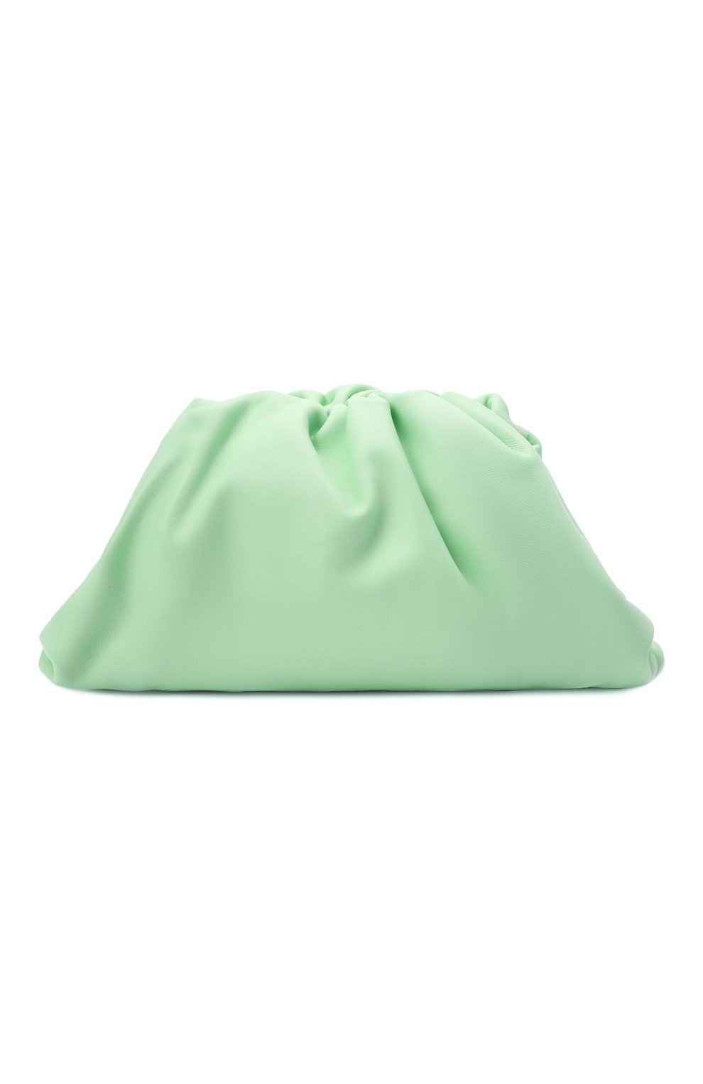 Женский клатч pouch BOTTEGA VENETA светло-зеленого цвета, арт. 690238/V1BW0 | Фото 1 (Размер: medium; Материал: Натуральная кожа; Женское Кросс-КТ: Клатч-клатчи)