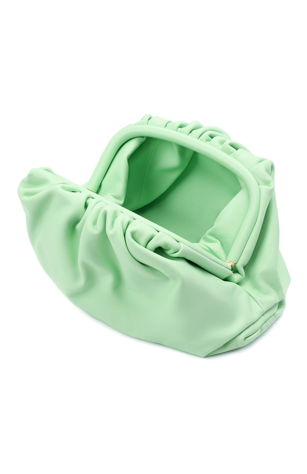 Женский клатч pouch BOTTEGA VENETA светло-зеленого цвета, арт. 690238/V1BW0 | Фото 5 (Размер: medium; Материал: Натуральная кожа; Женское Кросс-КТ: Клатч-клатчи)