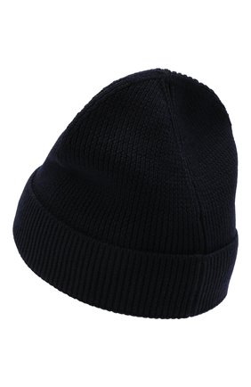 Мужская шерстяная шапка VERSACE темно-синего цвета, арт. ICAP002/A236150 | Фото 2 (Материал: Шерсть, Текстиль; Кросс-КТ: Трикотаж)