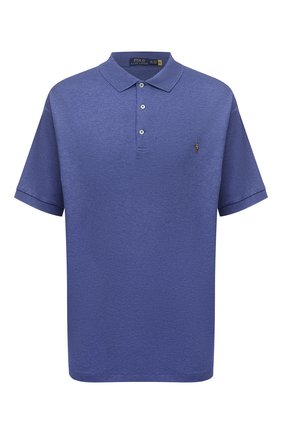 Мужское хлопковое поло POLO RALPH LAUREN темно-синего цвета по цене 12400 руб., арт. 711660606/PRL BS | Фото 1 Мужское хлопковое поло POLO RALPH LAUREN темно-синего цвета, арт. 711660606/PRL BS | Фото 1 (Материал внешний: Хлопок; Рукава: Короткие; Длина (для топов): Удлиненные; Застежка: Пуговицы; Стили: Кэжуэл; Big sizes: Big Sizes)