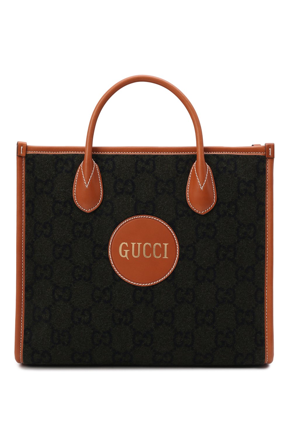 Мужская текстильная сумка-тоут GUCCI темно-зеленого цвета, арт. 681349/2K3ET | Фото 1 (Размер: medium; Материал: Текстиль)
