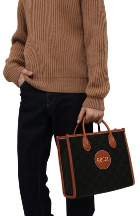 Мужская текстильная сумка-тоут GUCCI темно-зеленого цвета по цене 181000 руб., арт. 681349/2K3ET | Фото 2 Мужская текстильная сумка-тоут GUCCI темно-зеленого цвета, арт. 681349/2K3ET | Фото 2 (Размер: medium; Материал: Текстиль)