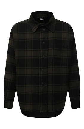 Мужская утепленная куртка-рубашка MIRA хаки цвета, арт. MW14/L0G0/TEM SHIRT | Фото 1 (Материал внешний: Шерсть, Синтетический материал; Рукава: Длинные; Материал подклада: Синтетический материал; Кросс-КТ: Куртка; Мужское Кросс-КТ: утепленные куртки; Стили: Гранж, Милитари; Длина (верхняя одежда): Короткие; Региональные ограничения белый список (Axapta Mercury): RU)