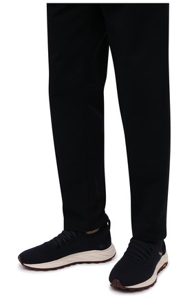 Мужские текстильные кроссовки H`D`S`N BARACCO темно-синего цвета, арт. AP0LL0.2* | Фото 3 (Материал внешний: Текстиль; Материал внутренний: Натуральная кожа; Подошва: Массивная; Стили: Спорт)