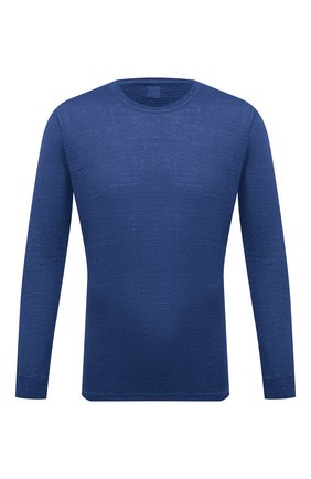 Мужская льняной лонгслив 120% LINO синего цвета по цене 21800 руб., арт. V0M70F4/E908/S00 | Фото 1 Мужская льняной лонгслив 120% LINO синего цвета, арт. V0M70F4/E908/S00 | Фото 1 (Материал внешний: Лен; Длина (для топов): Стандартные; Рукава: Длинные; Принт: Без принта; Стили: Кэжуэл)