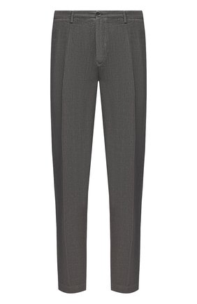 Мужские льняные брюки 120% LINO серого цвета, арт. V0M2411/0253/S00 | Фото 1 (Материал внешний: Лен; Длина (брюки, джинсы): Стандартные; Случай: Повседневный; Стили: Кэжуэл; Силуэт М (брюки): Чиносы)