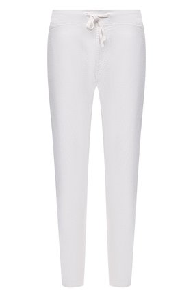 Мужские льняные брюки 120% LINO белого цвета, арт. V0M2131/0253/000 | Фото 1 (Материал внешний: Лен; Длина (брюки, джинсы): Стандартные; Случай: Повседневный; Стили: Кэжуэл)