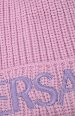 Женская шерстяная шапка VERSACE розового цвета, ар т. 1001181/1A00807 | Фото 3 (Материал: Текстиль, Шерсть; Кросс-КТ: Трикотаж)