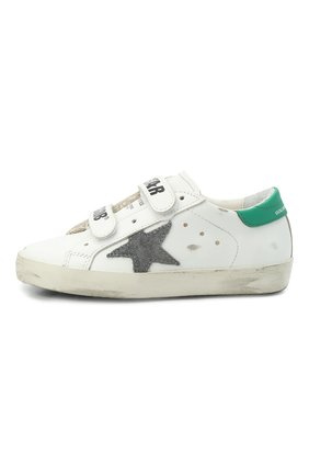 Детские кожаные кеды superstar GOLDEN GOOSE DELUXE BRAND белого цвета по цене 21300 руб., арт. GJF00111.F002822 | Фото 2 Детские кожаные кеды superstar GOLDEN GOOSE DELUXE BRAND белого цвета, арт. GJF00111.F002822 | Фото 2 (Материал внутренний: Натуральная кожа; Материал внешний: Кожа)