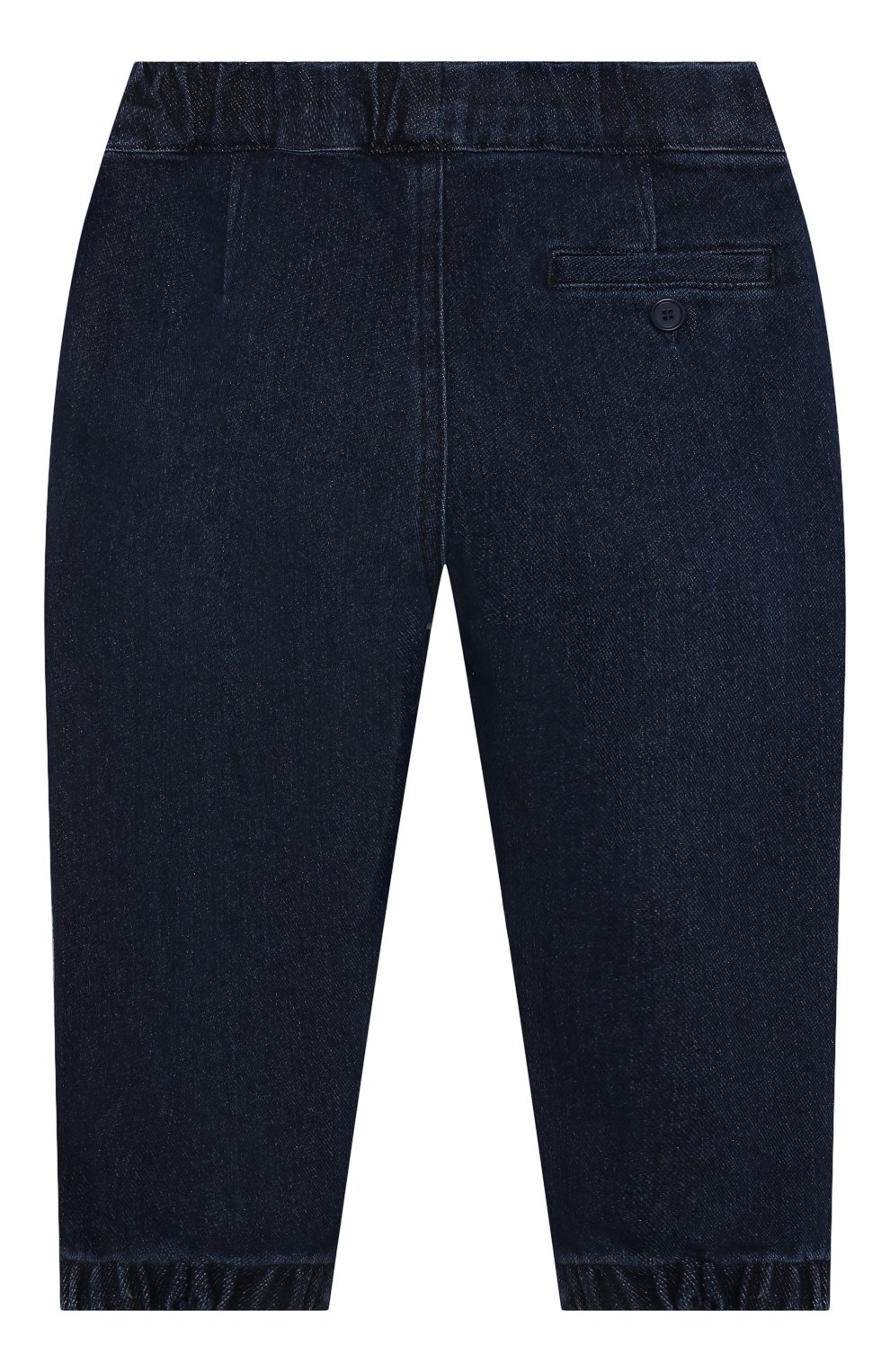 Детские джинсы IL GUFO синего цвета, арт. P22PL357J0021/2A-4A | Фото 2 (Детали: На резинке, Однотонный; Материал внешний: Хлопок; Ростовка одежда: 18 мес | 86 см, 2 года | 92 см, 3 года | 98 см)