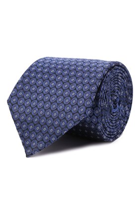Мужской шелковый галстук ERMENEGILDO ZEGNA синего цвета, арт. Z3D44T/100 | Фото 1 (Материал: Шелк, Текстиль; Принт: С принтом)