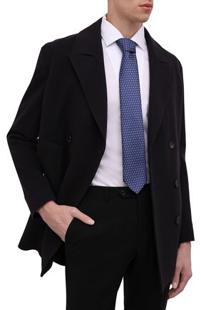 Мужской шелковый галстук ERMENEGILDO ZEGNA синего цвета по цене 24650 руб., арт. Z3D44T/100 | Фото 2 Мужской шелковый галстук ERMENEGILDO ZEGNA синего цвета, арт. Z3D44T/100 | Фото 2 (Материал: Шелк, Текстиль; Принт: С принтом)
