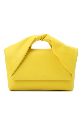 Женская сумка twister JW ANDERSON желтого цвета, арт. HB0407 LA0088 | Фото 1 (Материал: Натуральная кожа; Размер: small; Сумки-технические: Сумки top-handle, Сумки через плечо)