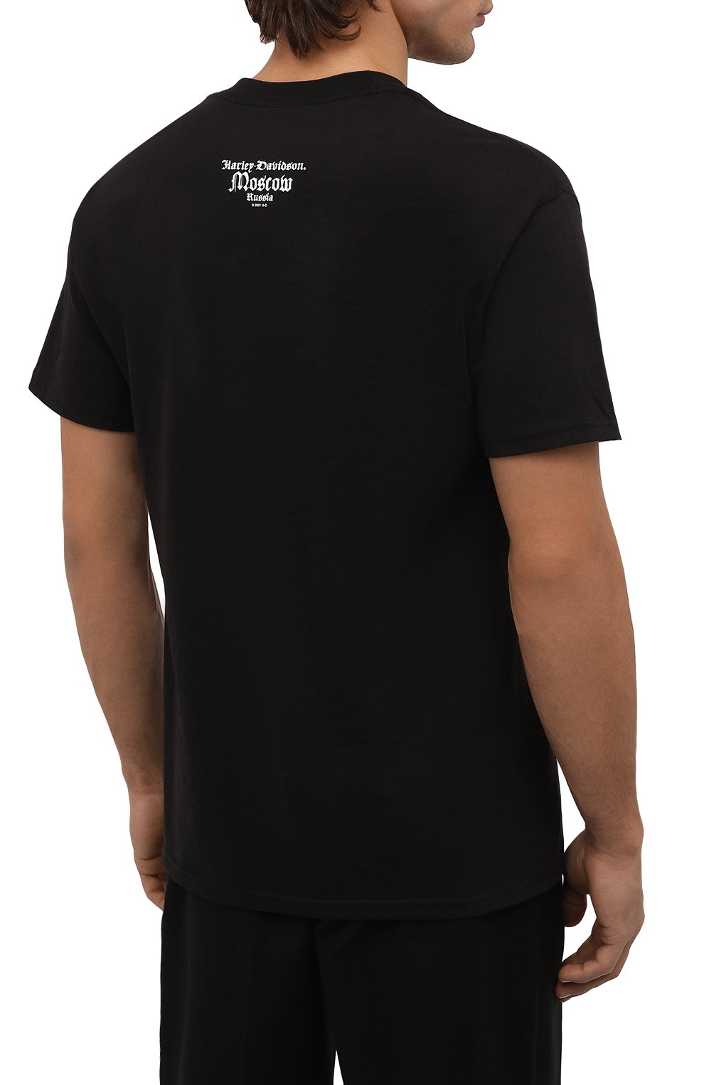 Мужская хлопковая футболка HARLEY-DAVIDSON черного цвета, арт. R004276 | Фото 4 (Рукава: Короткие; Стили: Гранж; Принт: С принтом; Материал внешний: Хлопок)