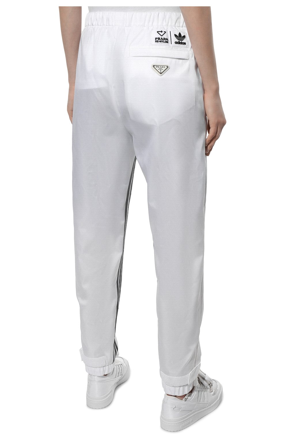 Мужского брюки adidas for prada re-nylon PRADA белого цвета, арт. SPH155-1WQ8-F0AA1-212 | Фото 4 (Материал внешний: Синтетический материал)