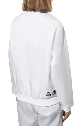 Мужские свитшот adidas for prada re-nylon PRADA белого цвета, арт. UJL206-1WQ8-F0AA1-212 | Фото 4 (Материал внешний: Синтетический материал)