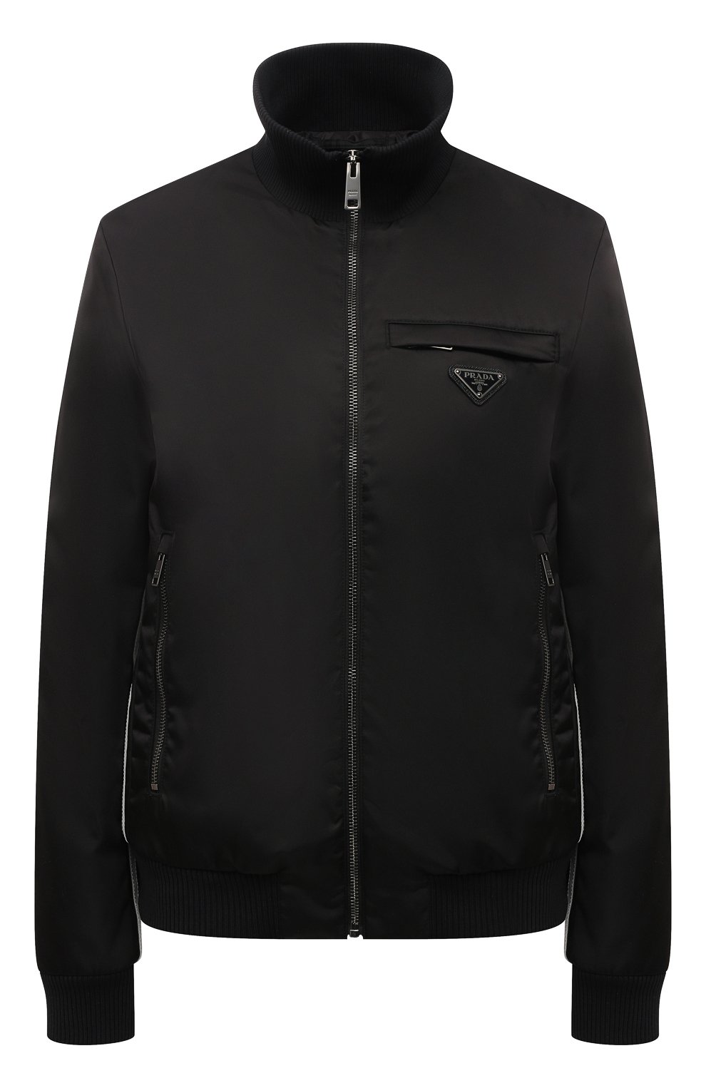 Мужского куртка adidas for prada re-nylon PRADA черного цвета, арт. SGB936-1WQ8-F0002-212 | Фото 1 (Кросс-КТ: Куртка, Ветровка; Материал внешний: Синтетический материал; Стили: Спорт-шик)