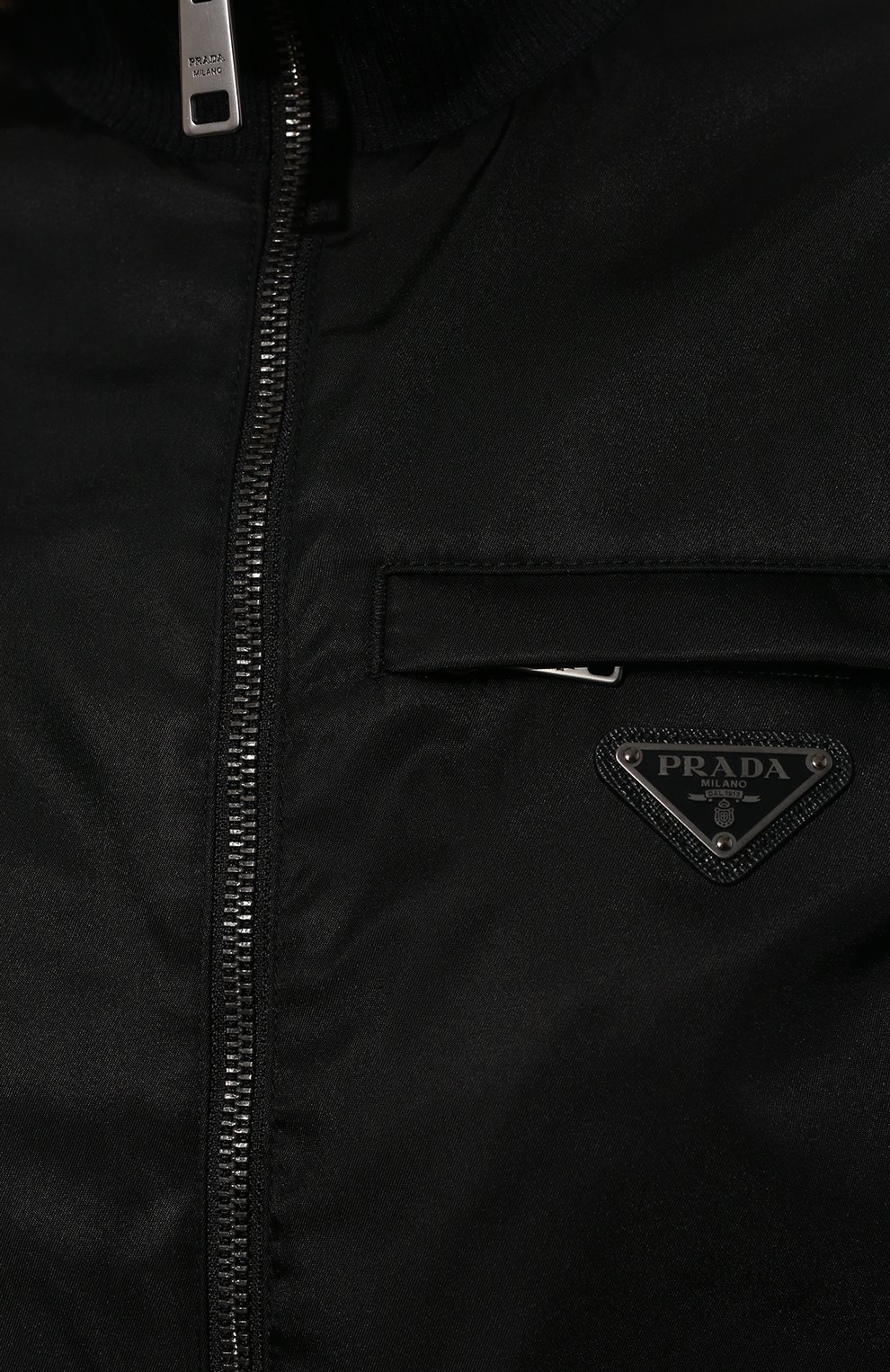 Мужского куртка adidas for prada re-nylon PRADA черного цвета, арт. SGB936-1WQ8-F0002-212 | Фото 8 (Кросс-КТ: Куртка, Ветровка; Материал внешний: Синтетический материал; Стили: Спорт-шик)