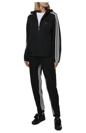 Мужского куртка adidas for prada re-nylon PRADA черного цвета, арт. SGB964-1WQ8-F0002-212 | Фото 2 (Кросс-КТ: Куртка, Ветровка; Материал внешний: Синтетический материал; Стили: Спорт-шик)