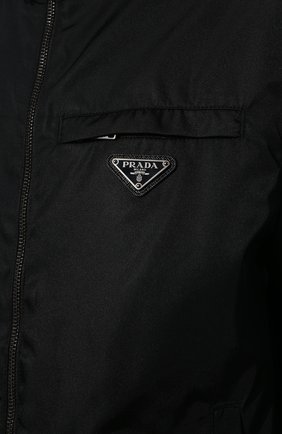 Мужского куртка adidas for prada re-nylon PRADA черного цвета, арт. SGB964-1WQ8-F0002-212 | Фото 8 (Кросс-КТ: Куртка, Ветровка; Материал внешний: Синтетический материал; Стили: Спорт-шик)