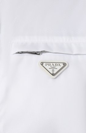 Мужского куртка adidas for prada re-nylon PRADA белого цвета, арт. SGB964-1WQ8-F0AA1-212 | Фото 8 (Кросс-КТ: Куртка, Ветровка; Материал внешний: Синтетический материал; Стили: Спорт-шик)