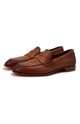 Женские кожаные лоферы SANTONI коричневого цвета по цене 44350 руб., арт. WUSF59962HAFSLGAC50 | Фото 1 Женские кожаные лоферы SANTONI коричневого цвета, арт. WUSF59962HAFSLGAC50 | Фото 1 (Материал внешний: Кожа; Подошва: Плоская; Материал внутренний: Натуральная кожа; Каблук высота: Низкий)