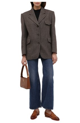 Женские кожаные лоферы SANTONI коричневого цвета по цене 44350 руб., арт. WUSF59962HAFSLGAC50 | Фото 2 Женские кожаные лоферы SANTONI коричневого цвета, арт. WUSF59962HAFSLGAC50 | Фото 2 (Материал внешний: Кожа; Подошва: Плоская; Материал внутренний: Натуральная кожа; Каблук высота: Низкий)