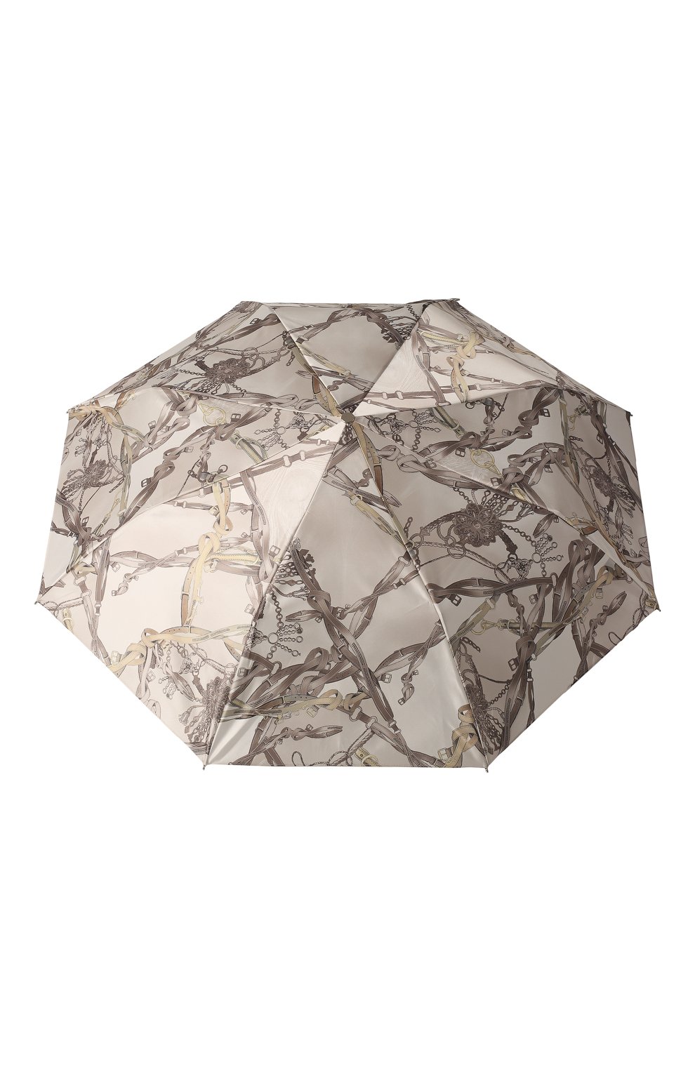 Женский складной зонт PASOTTI OMBRELLI кремвого цвета, арт. 257/RAS0 58152/2/S15 | Фото 1 (Материал: Текстиль, Синтетический материал, Металл)