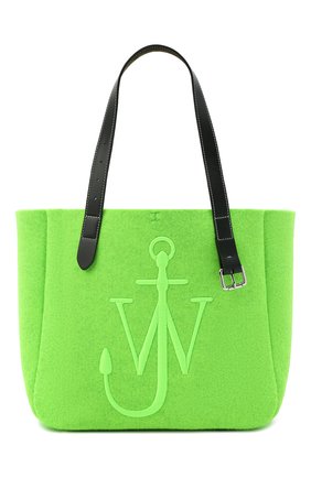 Женский сумка-тоут belt small JW ANDERSON зеленого цвета, арт. HB0243 FA0127 | Фото 1 (Материал: Текстиль; Размер: small; Сумки-технические: Сумки-шопперы)