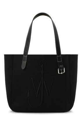 Женский сумка-тоут belt JW ANDERSON черного цвета, арт. HB0243 FA0029 | Фото 1 (Материал: Текстиль; Размер: large; Сумки-технические: Сумки-шопперы)