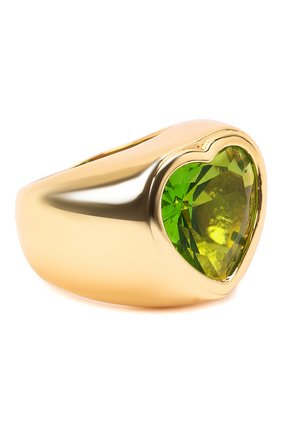 Женское кольцо HYPSO зеленого цвета, арт. HEARTLY | Фото 1 (Материал: Металл)