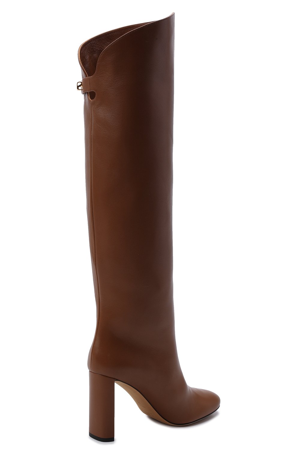 Женские кожаные ботфорты SKORPIOS коричневого цвета, арт. Q1W8013-0013 | Фото 5 (Каблук высота: Высокий; Высота голенища: Высокие; Материал внутренний: Натуральная кожа; Каблук тип: Устойчивый; Подошва: Плоская)