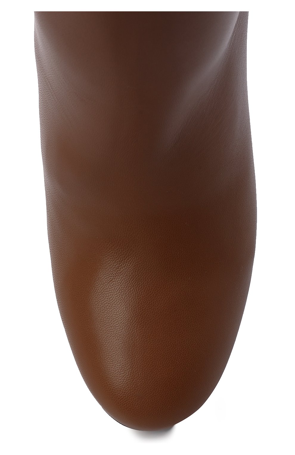 Женские кожаные ботфорты SKORPIOS коричневого цвета, арт. Q1W8013-0013 | Фото 6 (Каблук высота: Высокий; Высота голенища: Высокие; Материал внутренний: Натуральная кожа; Каблук тип: Устойчивый; Подошва: Плоская)