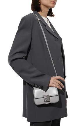 Женская сумка 4g small GIVENCHY светло-серого цвета, арт. BB50HDB15S | Фото 2 (Материал: Натуральная кожа; Ремень/цепочка: На ремешке; Размер: small; Сумки-технические: Сумки через плечо)