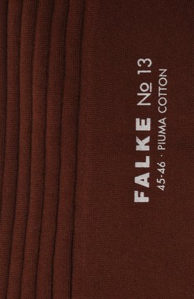 Мужские хлопковые носки FALKE коричневого цвета, арт. 14669. | Фото 2 (Материал внешний: Хлопок)