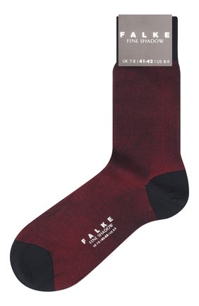 Мужские хлопковые носки FALKE бордового цвета, арт. 13141. | Фото 1 (Материал внешний: Хлопок; Кросс-КТ: бельё)