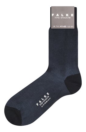 Мужские хлопковые носки FALKE темно-синего цвета, арт. 13141. | Фото 1 (Материал внешний: Хлопок; Кросс-КТ: бельё)
