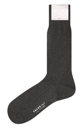 Мужские хлопковые носки FALKE темно-серого цвета, арт. 14651. | Фото 1 (Материал внешний: Хлопок; Кросс-КТ: бельё)